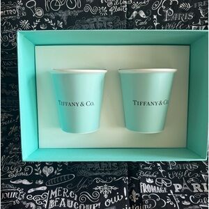 Brand New Tiffany & Co  Bone China Paper Cups